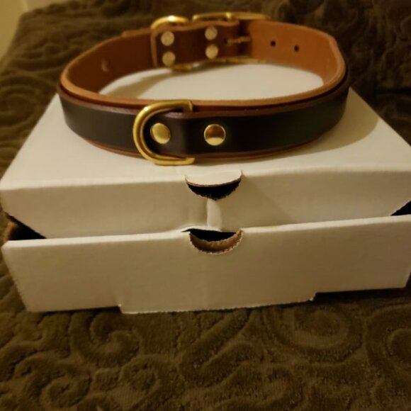 Paco leather dog collar - Picture 2 of 3